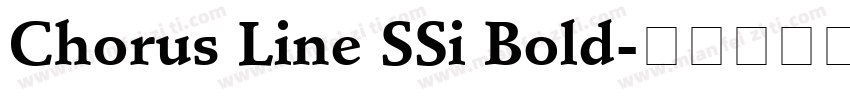 Chorus Line SSi Bold字体转换